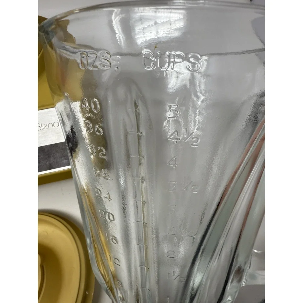 Vintage Harvest Gold Hamilton Beach Scovill Insta Blend 14 Speed Blender 640-4